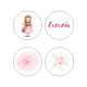 Αυτοκόλλητη Ετικέτα Πριγκίπισσα με λουλούδια