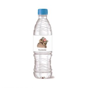 Ετικέτα Μπουκαλιού Νερού Ζώα του Δάσους Κορίτσι