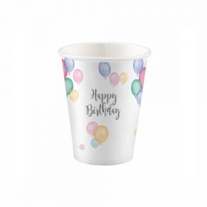 Χάρτινο Ποτήρι Happy Birthday Μπαλόνια